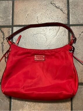 kate spade Red Nylon Shoulder Hobo Bag
